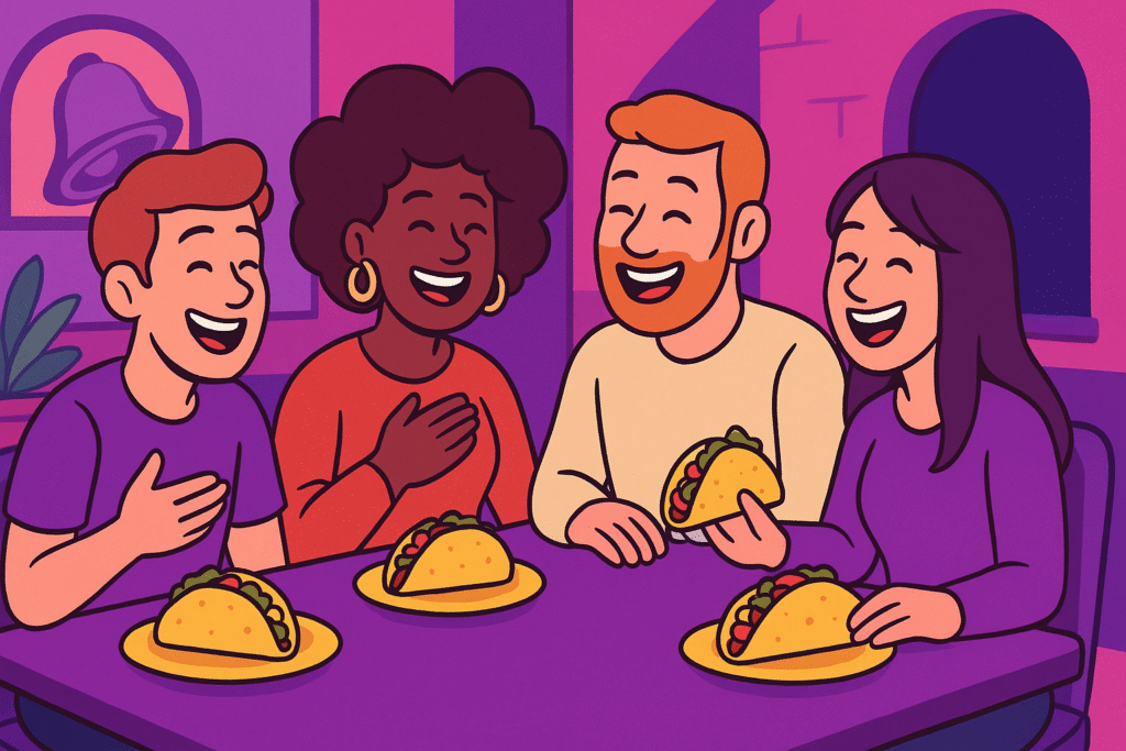 Sharing tacos, laughter, and community—because hospitality doesn’t have to be fancy to be meaningful.